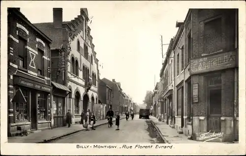 Ak Billy Montigny Pas de Calais, Rue Florent Evrard