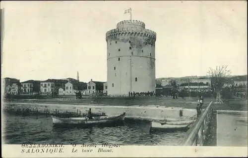 Ak Thessaloniki Griechenland, Weißer Turm