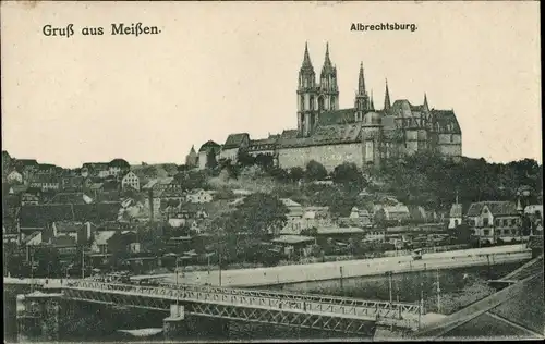 Ak Meißen an der Elbe, Albrechtsburg