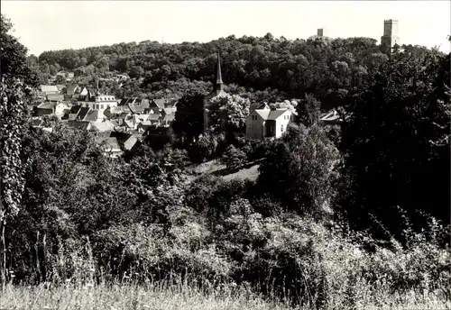 Ak Eckartsberga Burgenlandkreis, Stadtansicht mit Burg und Kirche