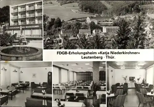 Ak Leutenberg in Thüringen, FDGB-Erholungsheim Katja Niederkirchner, Klubraum, Speiseraum