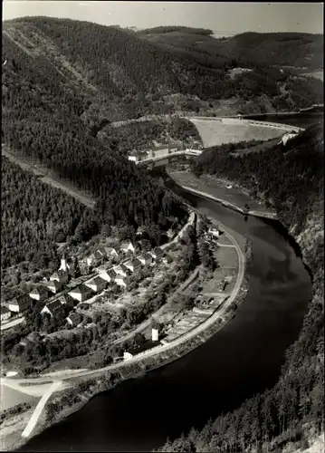 Ak Hohenwarte Thüringen, am Stausee der Hohenwartesperre