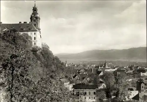 Ak Rudolstadt in Thüringen, Heidecksburg mit Blick auf die Stadt