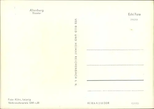 Ak Altenburg in Thüringen, Theater, Nachtbeleuchtung