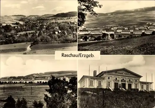 Ak Raschau im Erzgebirge, Panoramaansichten, Kulturhaus
