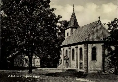 Ak Wachstedt im Eichsfeld Thüringen, Wallfahrtsort Kapelle Klüschen Hagis