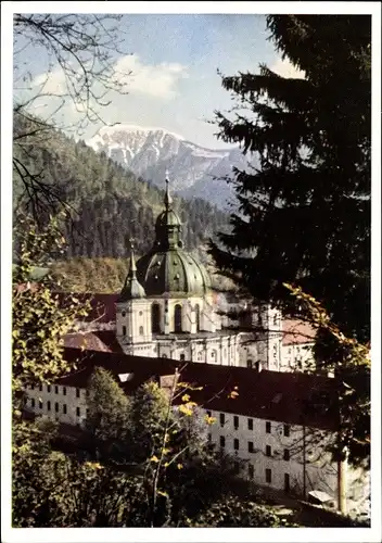 Ak Ettal Oberbayern, Kloster Ettal, Benediktinerabtei