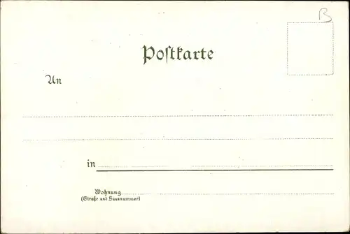 Litho Wiesbaden in Hessen, Teilansicht der Stadt