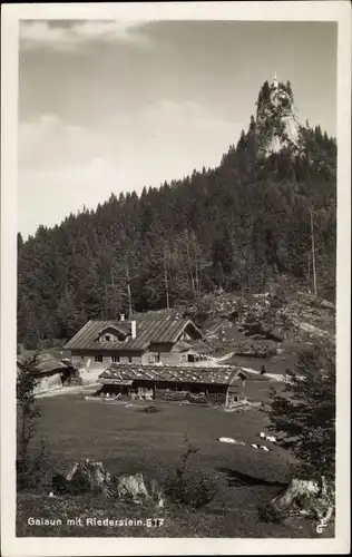 Ak Tegernsee in Oberbayern, Galaunalm, Riederstein
