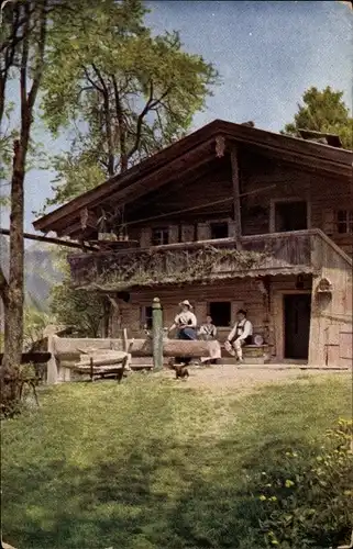 Ak Berchtesgaden in Oberbayern, Bauernhaus