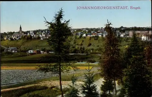 Ak Johanngeorgenstadt im Erzgebirge Sachsen, Blick zum Ort