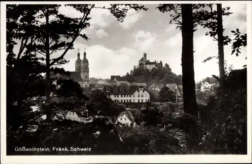 Ak Gößweinstein in Oberfranken, Blick auf die Stadt, Burg, Kirche