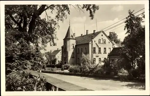 Ak Lauter Bernsbach im Erzgebirge Sachsen, Rathaus der Gemeinde