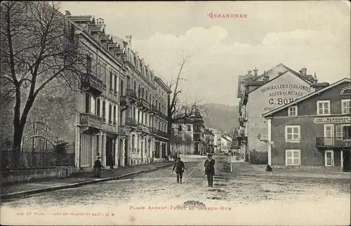 Ak Gérardmer Lothringen Vosges, Place Albert Ferry et Grande Rue