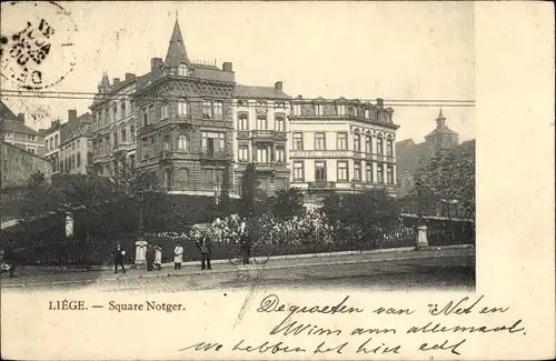 Ak Liège Lüttich Wallonien, Square Notger