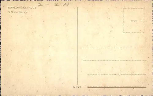 Ak Noordwijkerhout Noordwijk Südholland, 't Witte Kerkje