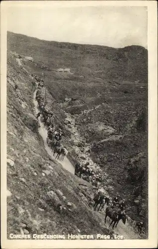 Ak Honister Pass Cumbria England, Coaches descending the Pass