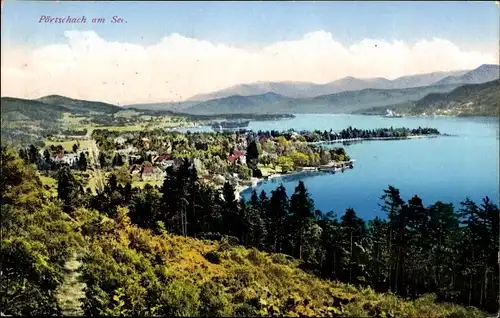 Ak Pörtschach am Wörther See Kärnten, Gesamtansicht