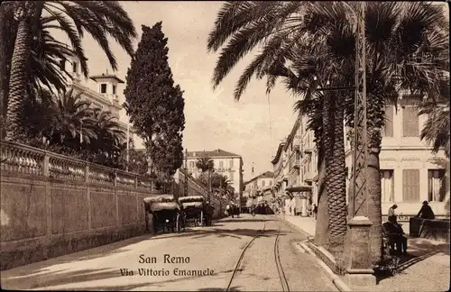 Ak San Remo Ligurien, Via Vittorio Emanuele