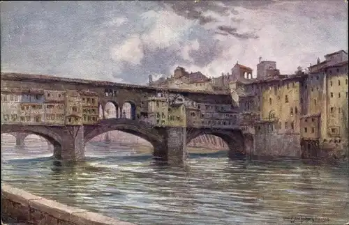 Künstler Ak Fischer, Ludwig Hans, Firenze Florenz Toscana, Ponte Vecchio