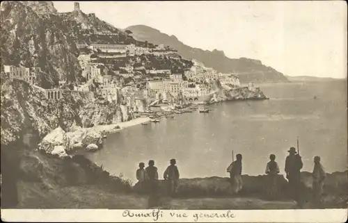 Ak Amalfi Campania, Gesamtansicht
