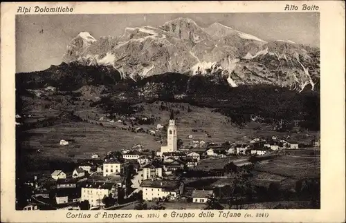 Ak Cortina d'Ampezzo Veneto, Panorama, Gruppo delle Tofane