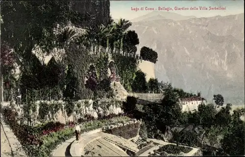 Ak Bellagio Lago di Como Lombardia, Giardino della Villa Serbelloni