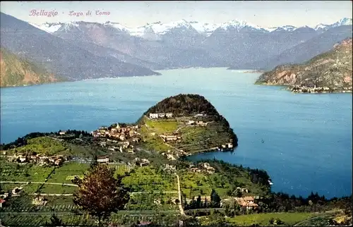 Ak Bellagio Lago di Como Lombardia, Gesamtansicht