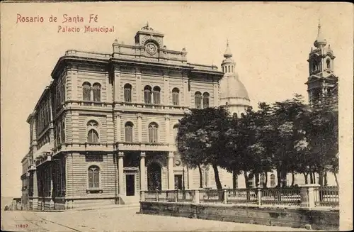 Ak Rosario de Santa Fé Argentinien, Palacio Municipal