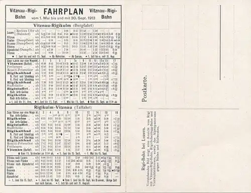 Landkarten Klapp Ak Vitznau Kanton Luzern, Rigibahn, Zahnradbahn, Vierwaldstättersee