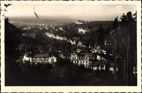 Ak Marienbad Reg. Karlsbad, Blick zum Café Egerländer, Stadtansicht