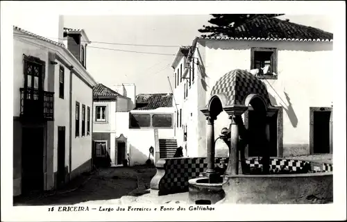 Ak Ericeira Portugal, Largo dos Ferreires e Fonte dos Golfinhos