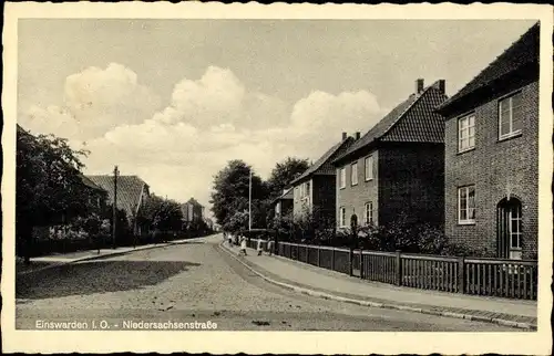 Ak Einswarden Nordenham in Oldenburg, Niedersachsen Straße