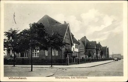 Ak Wilhelmshaven an der Nordsee, Viktoria Straße, Ecke Wallstraße