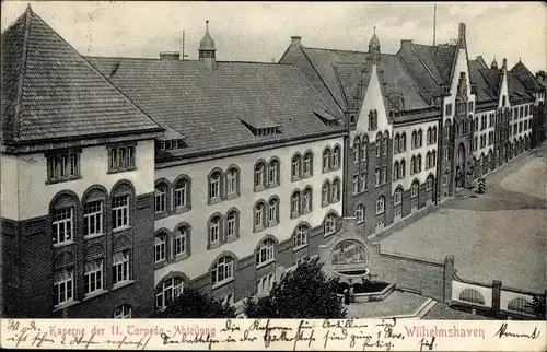 Ak Wilhelmshaven in Niedersachsen, Kaserne der II. Torpedo-Abteilung
