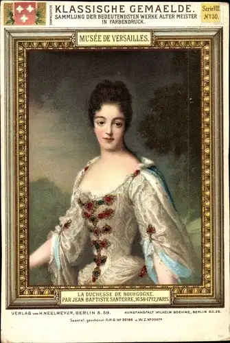 Künstler Ak Santerre, Jean Baptiste, La Duchesse de Bourgogne, Portrait