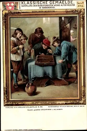 Künstler Ak Teniers, David, Die Brettspieler, 1610-1690, Berliner Museum