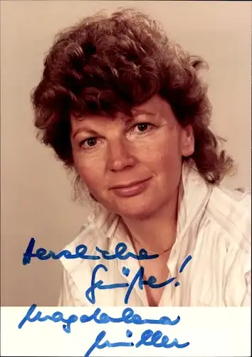 Ak Journalistin Magdalena Müller, Portrait, Autogramm