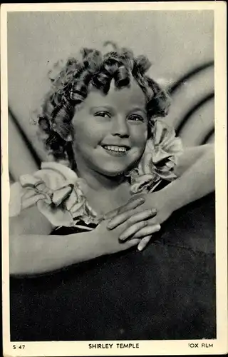 Ak Schauspielerin Shirley Temple, Portrait, lachend, Fox Film, S 47
