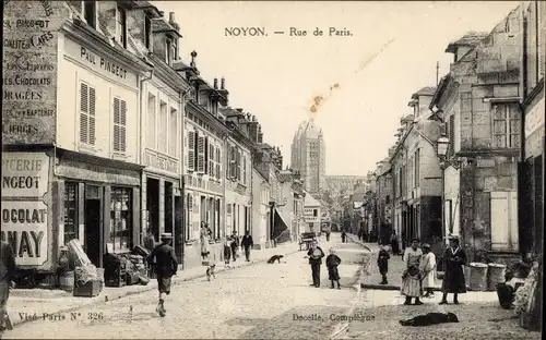 Ak Noyon-Oise, Rue de Paris