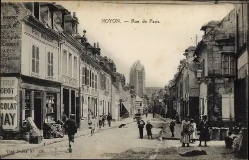 Ak Noyon-Oise, Rue de Paris