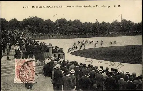 Ak Paris XII Bois de Vincennes, Stadtbahn, eine Kurve