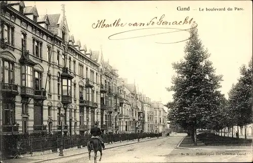 Ak Großraum Gent Ostflandern, Boulevard du Parc