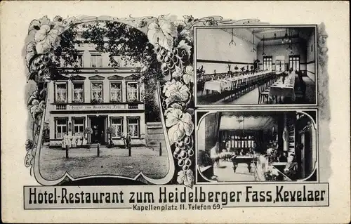 Ak Kevelaer am Niederrhein, Hotel Restaurant Heidelberger Fass, Kapellenplatz 11