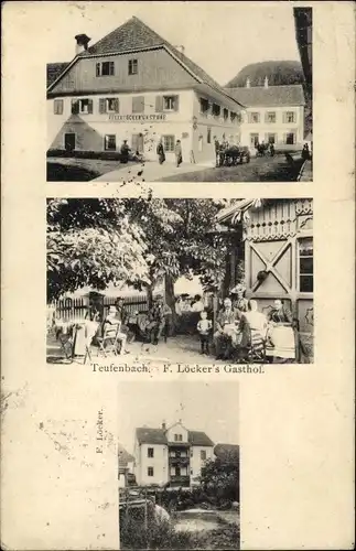 Ak Teufenbach Murau Steiermark, F. Löckers Gasthof