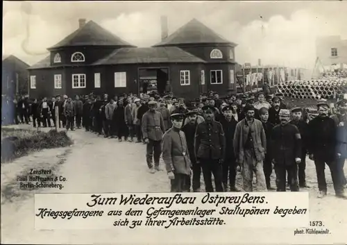 Ak Nesterow Stallupönen Ostpreußen, Gefangenenlager, Kriegsgefangene, I WK