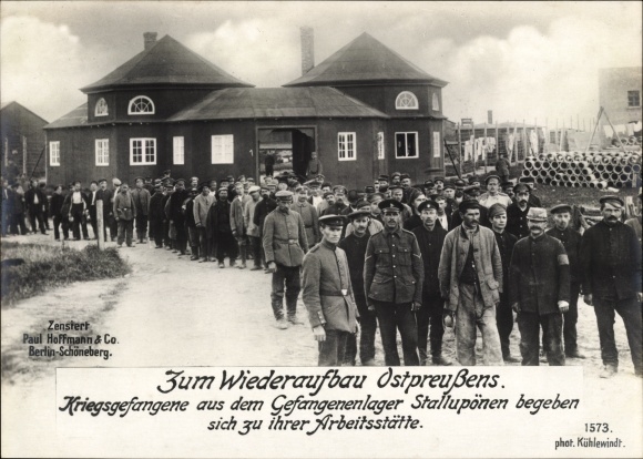 Ak Nesterow Stallupönen Ostpreußen, Gefangenenlager, Kriegsgefangene, I