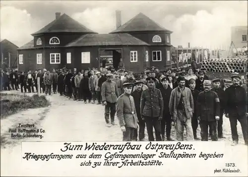 Ak Nesterow Stallupönen Ostpreußen, Gefangenenlager, Kriegsgefangene, I WK