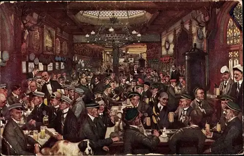 Studentika Ak Leipzig in Sachsen, Studenten Frühshoppen im Thüringer Hof