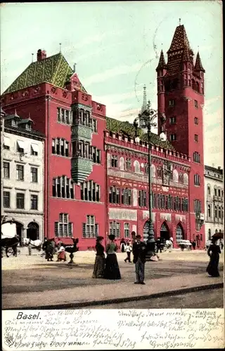 Ak Bâle Basel Stadt Schweiz, Rathaus